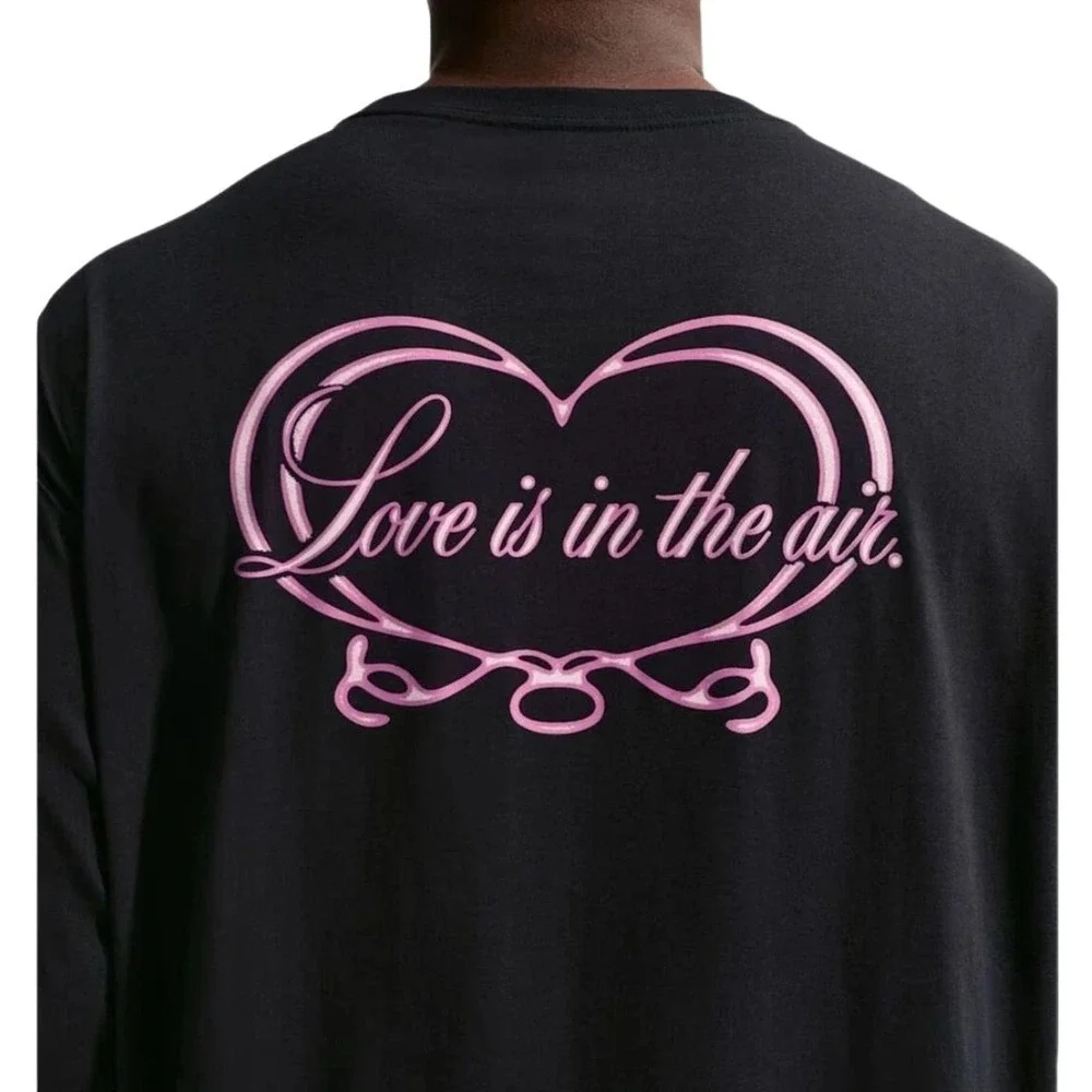 NIKE Sportswear Love Is In The Air Long Sleeve Shirt XL Black Loose IO9760 010
